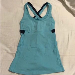 Cross back workout tank w/ built in bra (no pads)